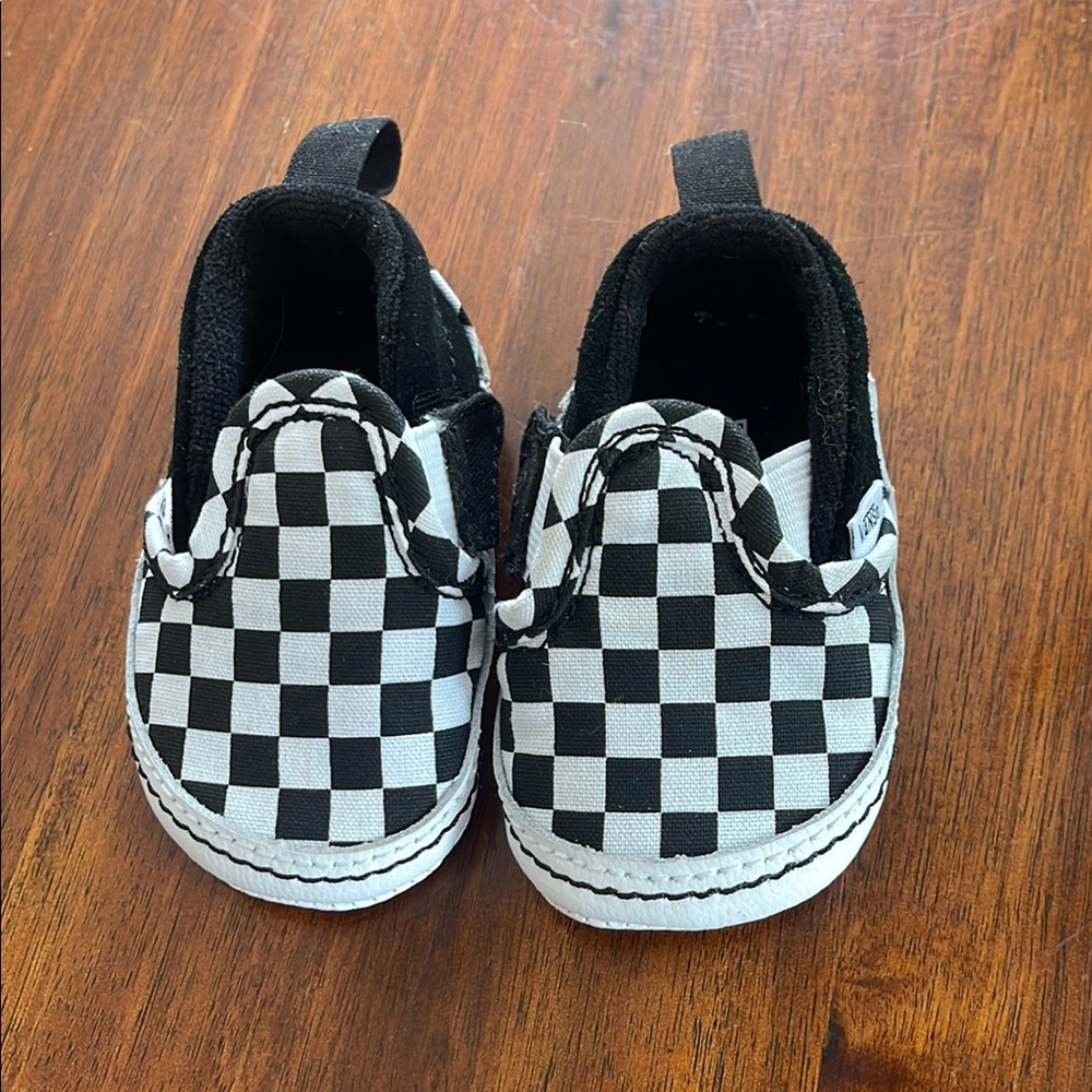 Vans Black and White Checkered Sneakers Slip-On Style